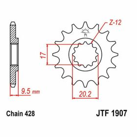 Pignone JT passo 428 13 denti JTF1907.13