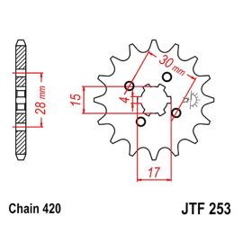 Ritzel 13Z Teilung420 Honda MTX 80 C HD06