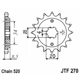 JT JTF270.14 PINION