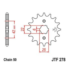 JT Sprocket Teilung 530 18 Zähne JTF278.18 für Honda