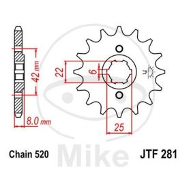 Ritzel 14Z Teilung520 Honda XR 600 R PE04