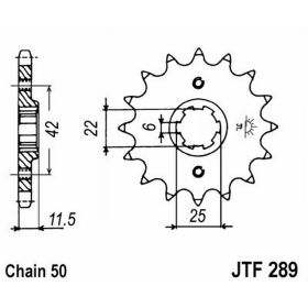 JT JTF289.15 PINION