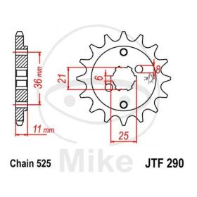 FRONT SPROCKET Z15 525 726.20.90
