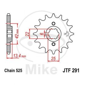 Ritzel 16Z Teilung525 Honda CB 450 S PC17