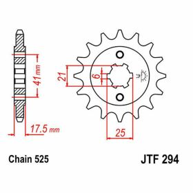 Pignone JT passo 525 14 denti JTF294.14 per Honda