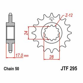 JT Sprocket Teilung 530 14 Zähne JTF295.14 für Honda CBR 600 F