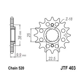 JT JTF403.15 PINION