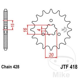 JT JTF418.13 Pinion