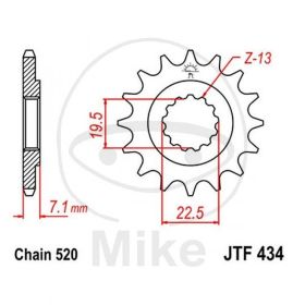 RITZEL 16Z TEILUNG520 SUZUKI GN 250 NJ42A, NJ42AD