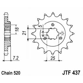 JT JTF437.15 PINION