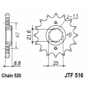 JT JTF516.14 PINION