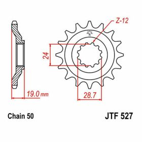 JT Sprocket 530 Pitch 17 Zähne JTF527.17 für Kawasaki ZX-10 1000 TOMCAT