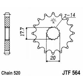 JT JTF564.14 PINION
