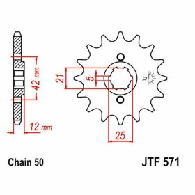 JT Sprocket 530 Pitch 15 Teeth JTF571.15 for Yamaha