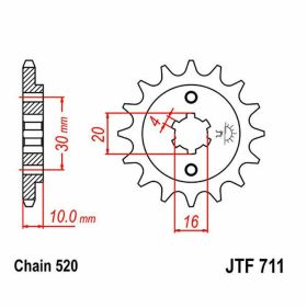 JT Kettenrad Teilung 520 12 Zähne JTF711.12 für Cagiva