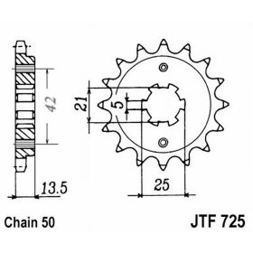 JT JTF725.15 Pinion