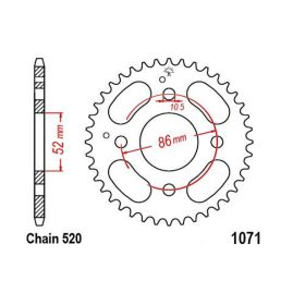 Pignon JT 31 dents 520 Pitch en acier pour Kymco