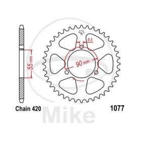 JT JTR1077.47 Motorcycle rear sprocket