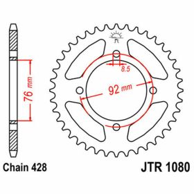 JT Sprocket 39 Teeth 428 Pitch Silver Steel for Thumpstar PITBIKE