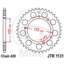 Motorrad hinter kettenrad JT JTR1131.60