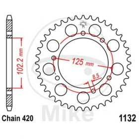 REAR SPROCKET Z53 420 BLACK D.INT. 102 727.52.09
