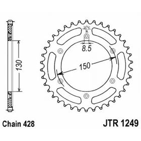 MOTORRAD HINTER KETTENRAD JT JTR1249.51