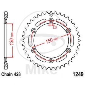 REAR SPROCKET Z51 428 BLACK D.INT. 130 727.02.00