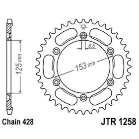 MOTORRAD HINTER KETTENRAD JT JTR1258.54