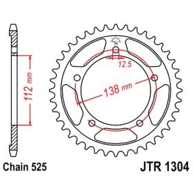 Motorrad hinter kettenrad JT JTR1304.44