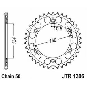 JT JTR1306.42 MOTORCYCLE REAR SPROCKET