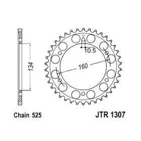 Motorrad hinter kettenrad JT JTR1307.42ZBK