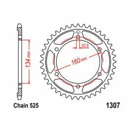 JT Sprocket 43 Zähne Teilung 525 Stahl für Honda CBR 600