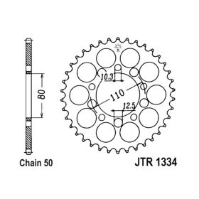 MOTORRAD HINTER KETTENRAD JT JTR1334.44