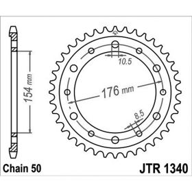 CORONA ACCIAIO JT 43 DENTI JTR1340.43ZBK