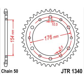 REAR SPROCKET Z44 530 SILVER D.INT. 154 727.16.61