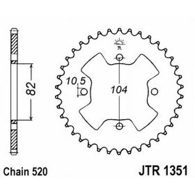 MOTORRAD HINTER KETTENRAD JT JTR1351.40