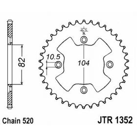 JT JTR1352.40 MOTORCYCLE REAR SPROCKET