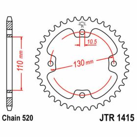 JT Crown 38 Teeth Pitch 520 Steel JTR1415.38