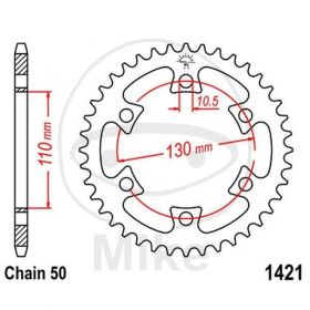 Couronne moto JT JTR1421.40