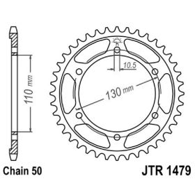COURONNE MOTO JT JTR1479.47ZBK