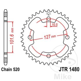 JT JTR1480.38 CORONA 38 DENTI PASSO 520