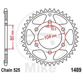 REAR SPROCKET Z39 525 SILVER D.INT. 080 727.10.26