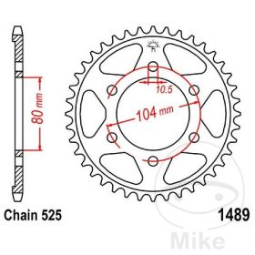 JT JTR1489.44 CORONA 44 DENTI PASSO 525