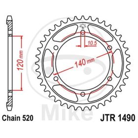 MOTORRAD HINTER KETTENRAD JT JTR1490.44