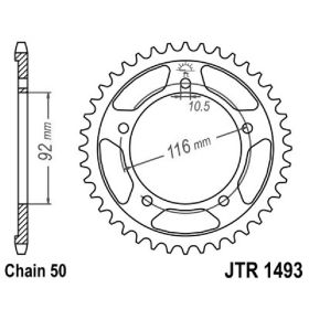 MOTORRAD HINTER KETTENRAD JT JTR1493.42ZBK