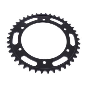 Corona JT 42 denti passo 525 nera acciaio per Suzuki