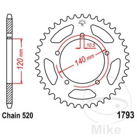 JT JTR1793.43 CORONA 43 DENTI PASSO 520