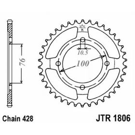 MOTORRAD HINTER KETTENRAD JT JTR1806.56