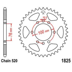 Corona JT 40 denti passo 520 nera acciaio per Suzuki