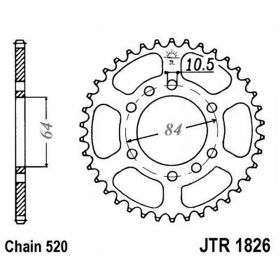 JT JTR1826.40 MOTORCYCLE REAR SPROCKET